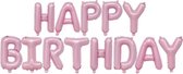 Happy Birthday Ballon Slinger Feest Versiering Verjaardag Versiering Vlaggenlijn Feest Decoratie Roze - 1 Stuk