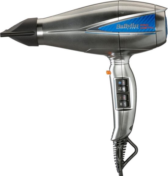 Babyliss 6000e Profi Haartrockner Le Pro Digital 2200w Babyliss 6000E Pro Digital Föhn 2200W Grijs/Zilver | bol.com