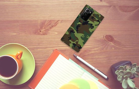 Etui portefeuille Samsung Galaxy Note 20 Ultra téléphone Army Dark
