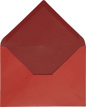 Envelop. rood/wijnrood. afmeting envelop 11.5x16 cm. 100 gr. 10 stuk/ 1 doos