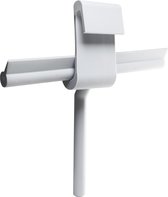 QUVIO Douchewisser - Trekker - Raamtrekker voor badkamer - Moderne douchetrekker - Handmatige Raam wisser - Ramen trekker - Inclusief ophanghaak voor glas - Siliconen - Grijs