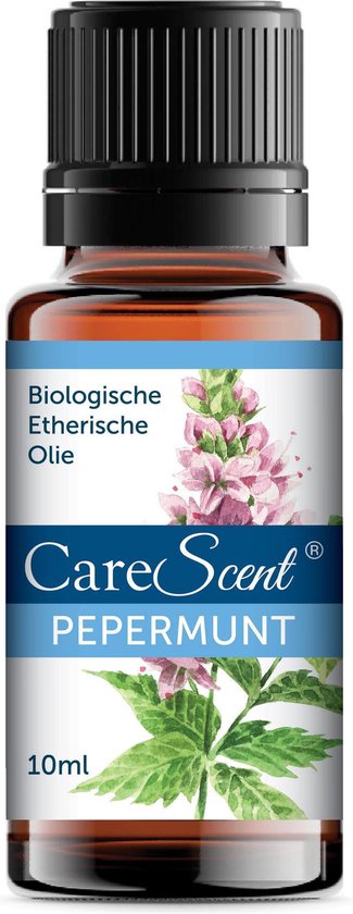 CareScent Biologische Pepermunt Olie | Essentiële Olie voor Aromatherapie | Etherische Olie | Aroma Diffuser Olie Bio - 10ml