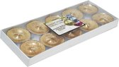 Horizon Theelicht 10 stuks Goud glitters