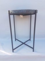 MIca Decorations Metalen ronde side table blauw