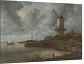 De molen bij Wijk bij Duurstede, Jacob van Ruisdael - Foto op Canvas - 90 x 60 cm