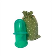 Cellulite cups – Groen tasje- Anti Cellulitis Cups – Lichaam & Gezicht – Vacuüm Massage Cups – Silicone Cupping Set – 2 Stuks