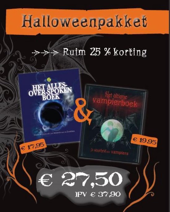 niet voldoende Arresteren Begraafplaats Halloweenpakket - Het Alles-over-spoken boek & Het Ultieme Vampierboek,  bundel |... | bol.com