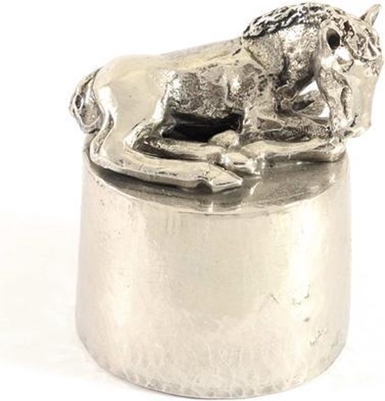 Horse Lying Silver Tin - Urne d'animaux de statue de cheval pour votre cheval bien-aimé