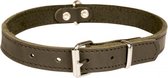 Duvo+ Classy leder halsband Zwart 34-39cm/16mm