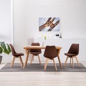 Eetkamerstoelen 4 stuks (Incl LW anti kras viltjes) - Eetkamer stoelen - Extra stoelen voor huiskamer - Dineerstoelen - Tafelstoelen - Huiskamer stoelen