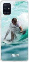 Samsung Galaxy A51 Hoesje Transparant TPU Case - Boy Surfing #ffffff