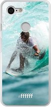 Google Pixel 3 Hoesje Transparant TPU Case - Boy Surfing #ffffff