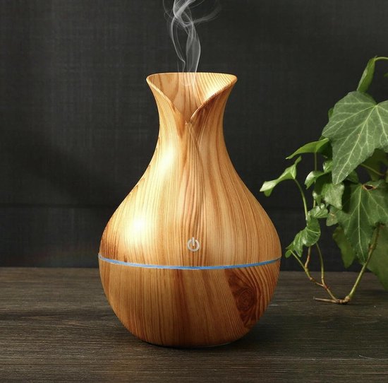 Aroma Diffuser - Luchtbevochtiger Aroma Therapie + NEUTRIHERBS Olie 10 ML - Vernevelaar – Verstuiver – Lichtbruin