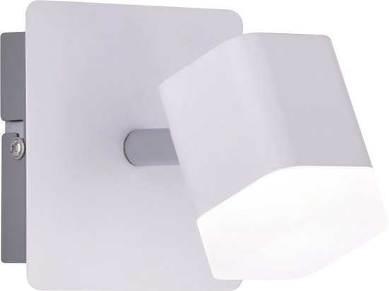 LED Wandspot - Wandverlichting - Trion Ribon - 4W - Warm Wit 3000K - 1-lichts - Rond - Mat Wit - Aluminium