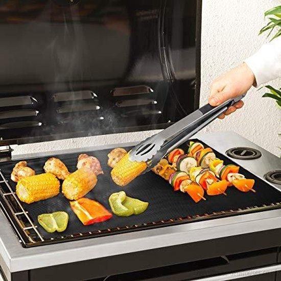 Bakmat 5 stuks - Ovenmat - Anti kleef mat - Herbruikbaar - Afwasbaar - Oven - Non stick quality - BBQ - Barbecue grill mat - Barbecue grid - BBQ accesoires