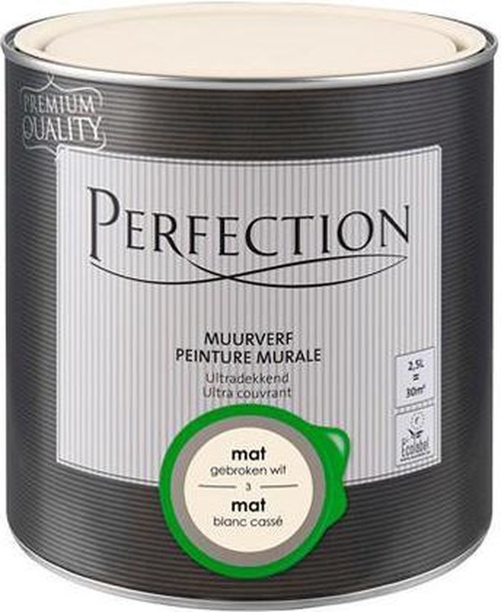 Verbinding verbroken selecteer angst Perfection muurverf gebroken wit mat 2,5L | bol.com