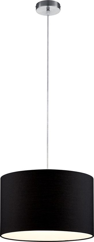 LED Hanglamp - Hangverlichting - Trion Hotia - E27 Fitting - 1-lichts - Rond - Mat Zwart - Aluminium