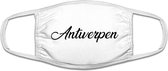 Antwerpen mondkapje | gezichtsmasker | bescherming | bedrukt | logo | Wit mondmasker van katoen, uitwasbaar & herbruikbaar. Geschikt voor OV