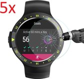 Tempered Glass Screenprotector Geschikt Voor Mobvoi Ticwatch C/E/S - Screen Protector Ultradun Gehard Glas - Display Schermbeschermer Beschermglas - Set Van 5 Stuks
