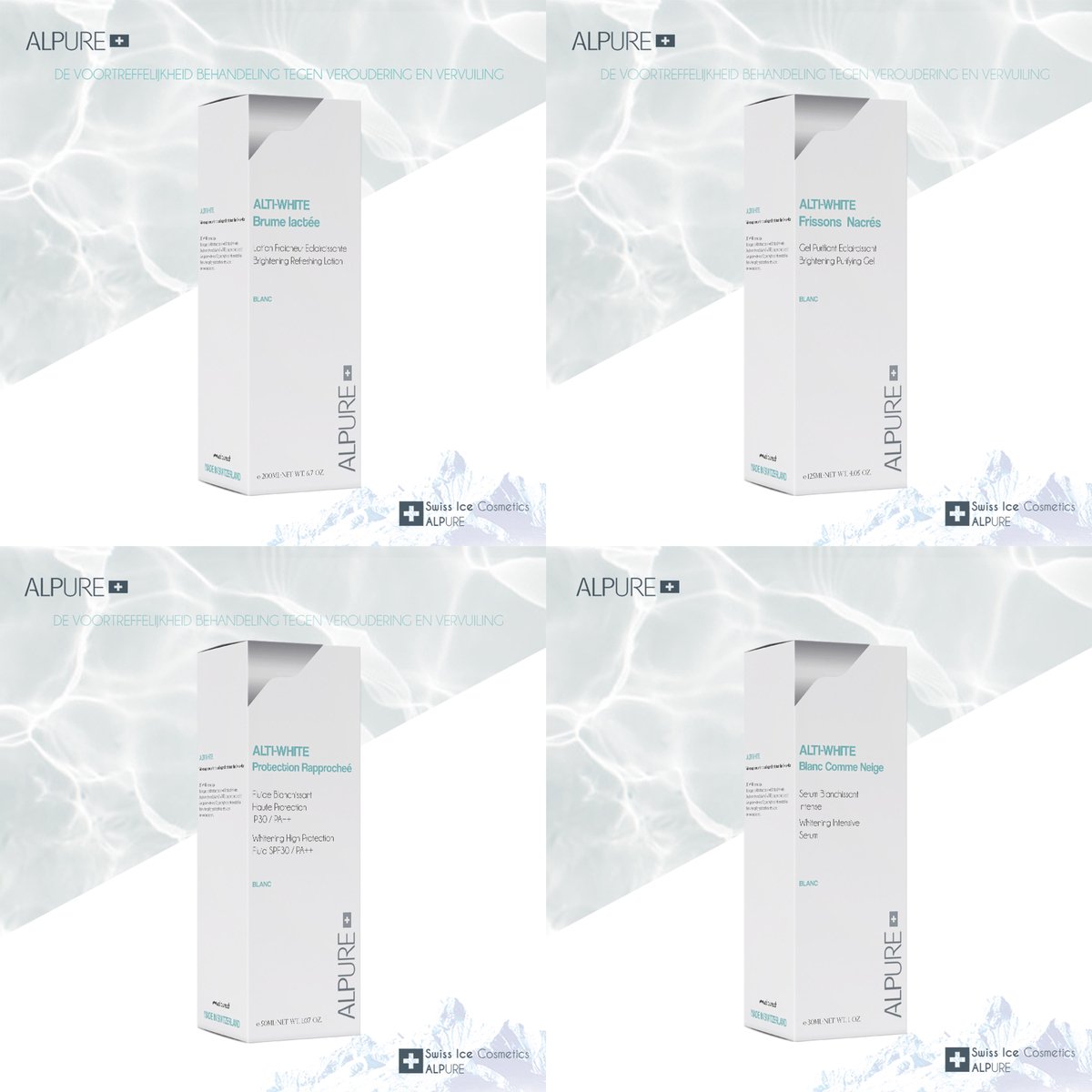 ALPURE ALTI-WHITE | Gezicht Reiniging | Lotion | Gel | Dagcrème | Serum | Bundel Pack |