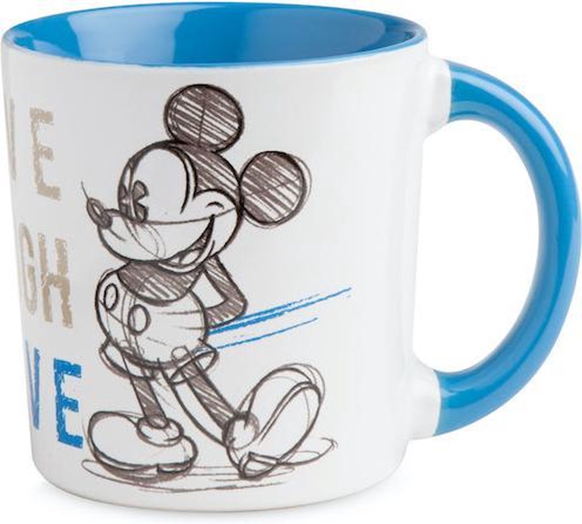 Disney Egan Mok Mickey Mouse Live Laugh Love Blauw 9,5cm