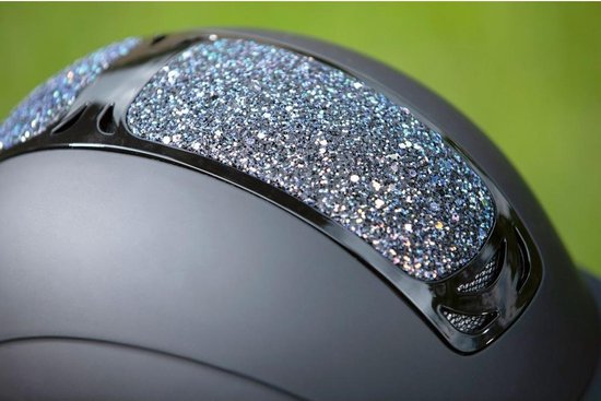 Veiligheidshelm cap Glamour zwart / zilver maat S 52 - 54 cm