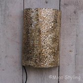 Wandlamp - Schelp - Gevlokt - Copper - Breedte 21 cm