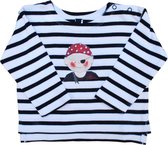 Streepshirt met piraat voor kinderen van 0-6 jaar