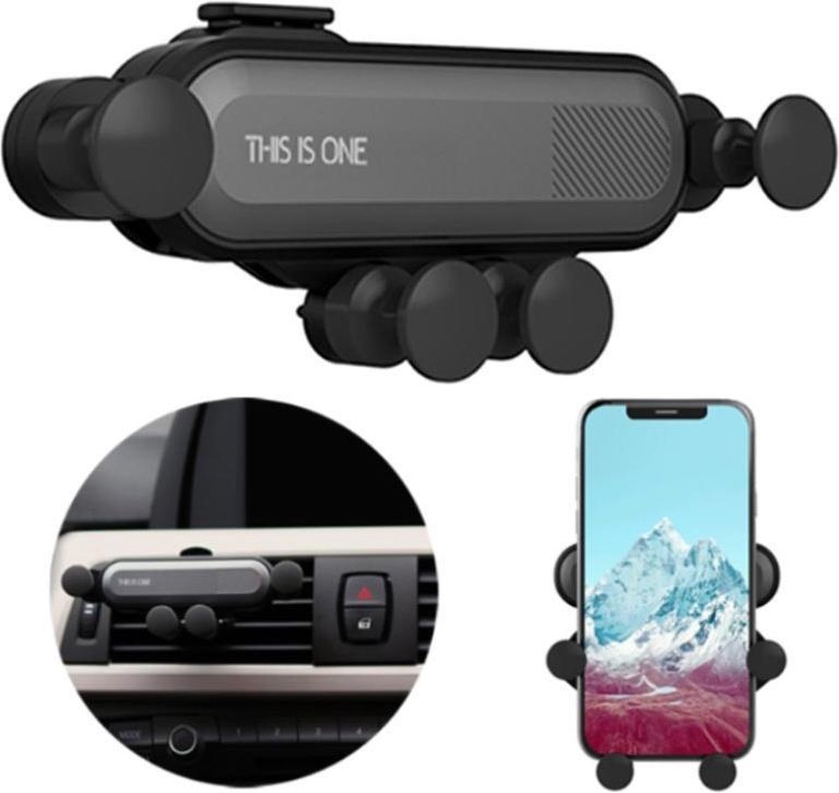 This is one - Universele autotelefoonhouder Air vent houder voor mobiel telefoon
