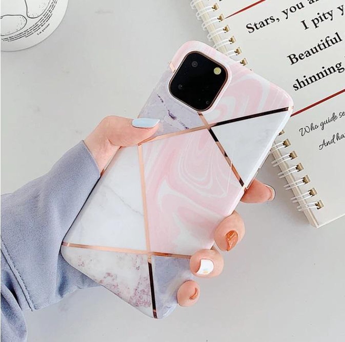 Marmer Case geschikt voor Apple iPhone 8 | iPhone 7 | iPhone SE 2020 | Back Cover | TPU Telefoonhoesje