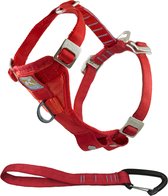 Kurgo Enhanced Strength Tru-Fit Dog Car Harness - Veiligheidsharnas, verstelbaar op 5 plaatsen - in Rood of Zwart van XS tot XL - Kleur: Rood, Maat: Small