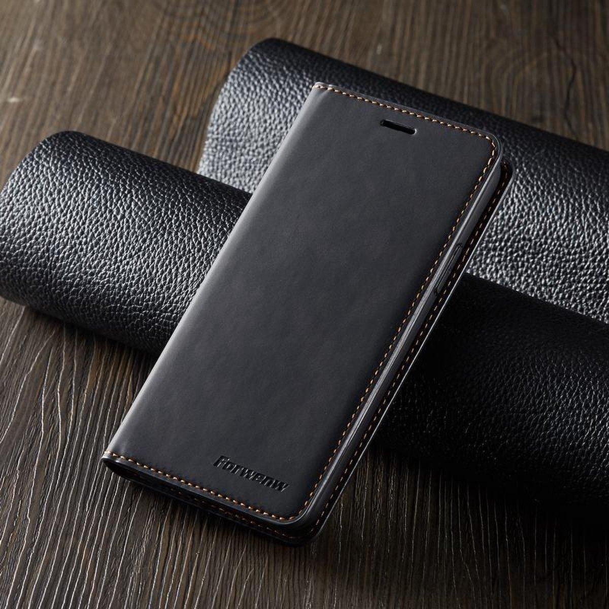 BukkitBow - Leather Case - Kunstleer - Card Case - Hoesje voor iPhone 11 – Zwart