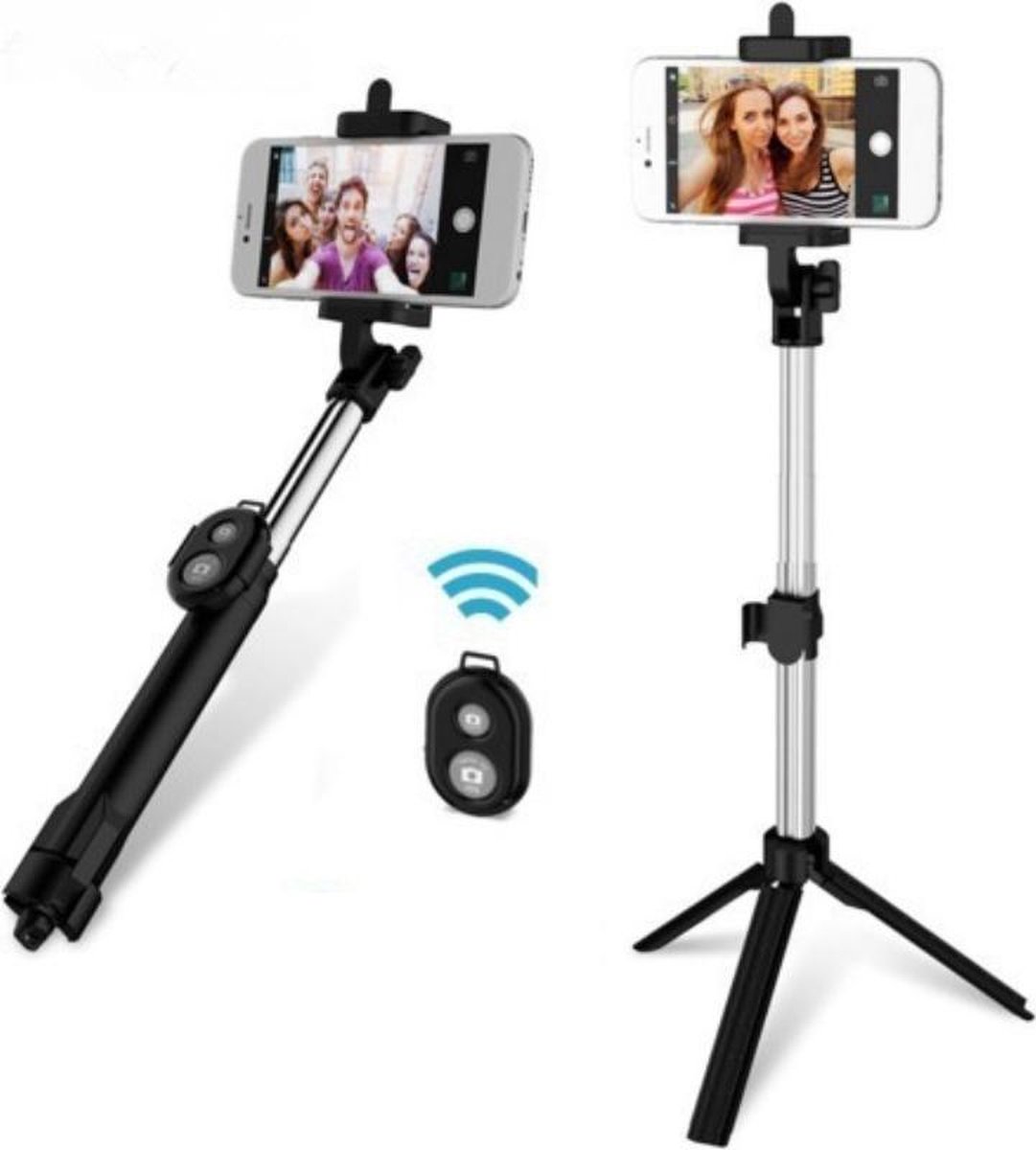 Draadloze Bluetooth Selfie Stick met Tripod en Remote Shutter Handheld SelfieStick Monopod