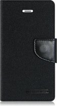 Luxe Apple iPhone 7 - iPhone 8 Wallet Book Case Denim Zwart Cover - Spijkerstof Hoes