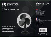Vizyon | Vz-1453 Tafelventilator | 30 cm Diameter | 3-Snelheden | Zwart | (30 W)  | ventilator