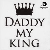 Glas- en porseleinsticker d: 8 cm Daddy my king 1stuk