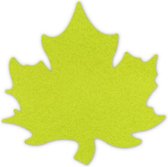 Herfstblad vilt onderzetters - Lichtgroen - 6 stuks - 10 x 10 cm - Tafeldecoratie - Glas onderzetter - Cadeau - Woondecoratie - Woonkamer - Tafelbescherming - Onderzetters Voor Gla