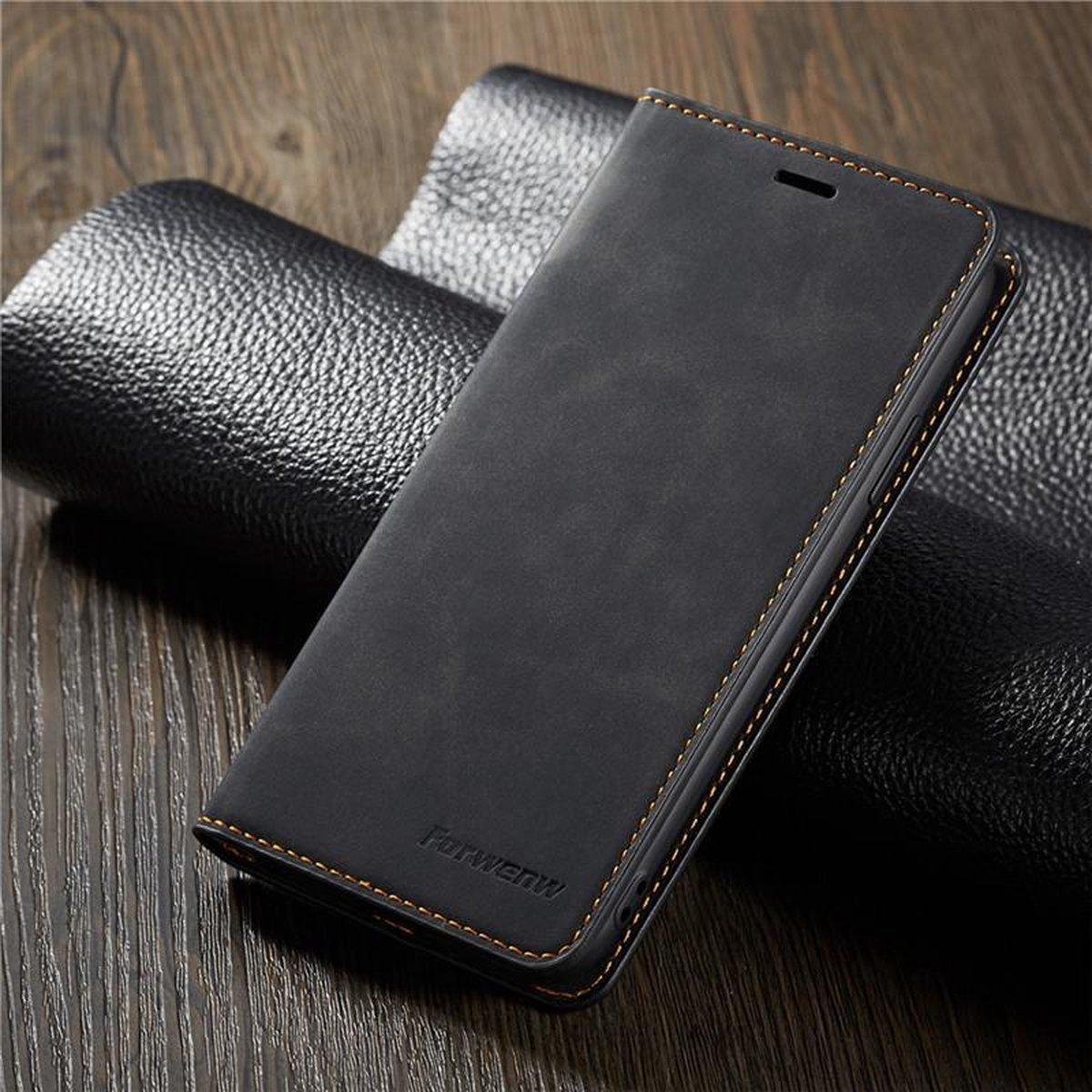 BukkitBow - Leather Case - Kunstleer - Card Case - Hoesje voor iPhone X/XS – Zwart