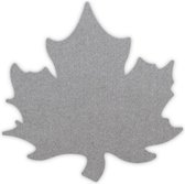 Herfstblad vilt onderzetters - Lichtgrijs - 6 stuks - 10 x 10 cm - Tafeldecoratie - Glas onderzetter - Cadeau - Woondecoratie - Woonkamer - Tafelbescherming - Onderzetters Voor Gla
