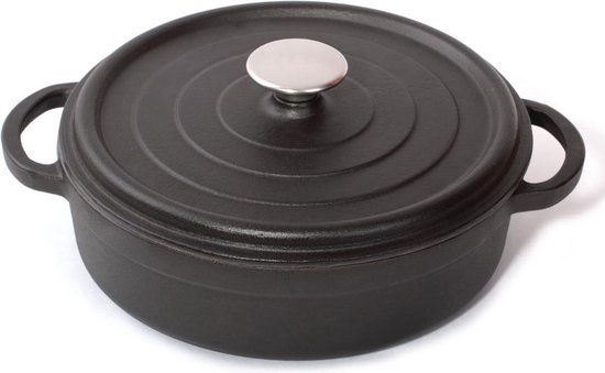 Gietijzeren lage braadpan mat zwart, 28 - Sürel | bol.com