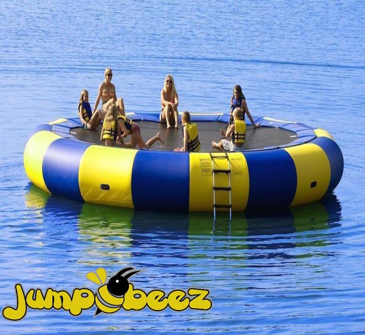 Beperking Reductor Negen Jumpbeez Bouncing fun - opblaas trampoline - opblaasbare trampoline - 3  meter breed -... | bol.com
