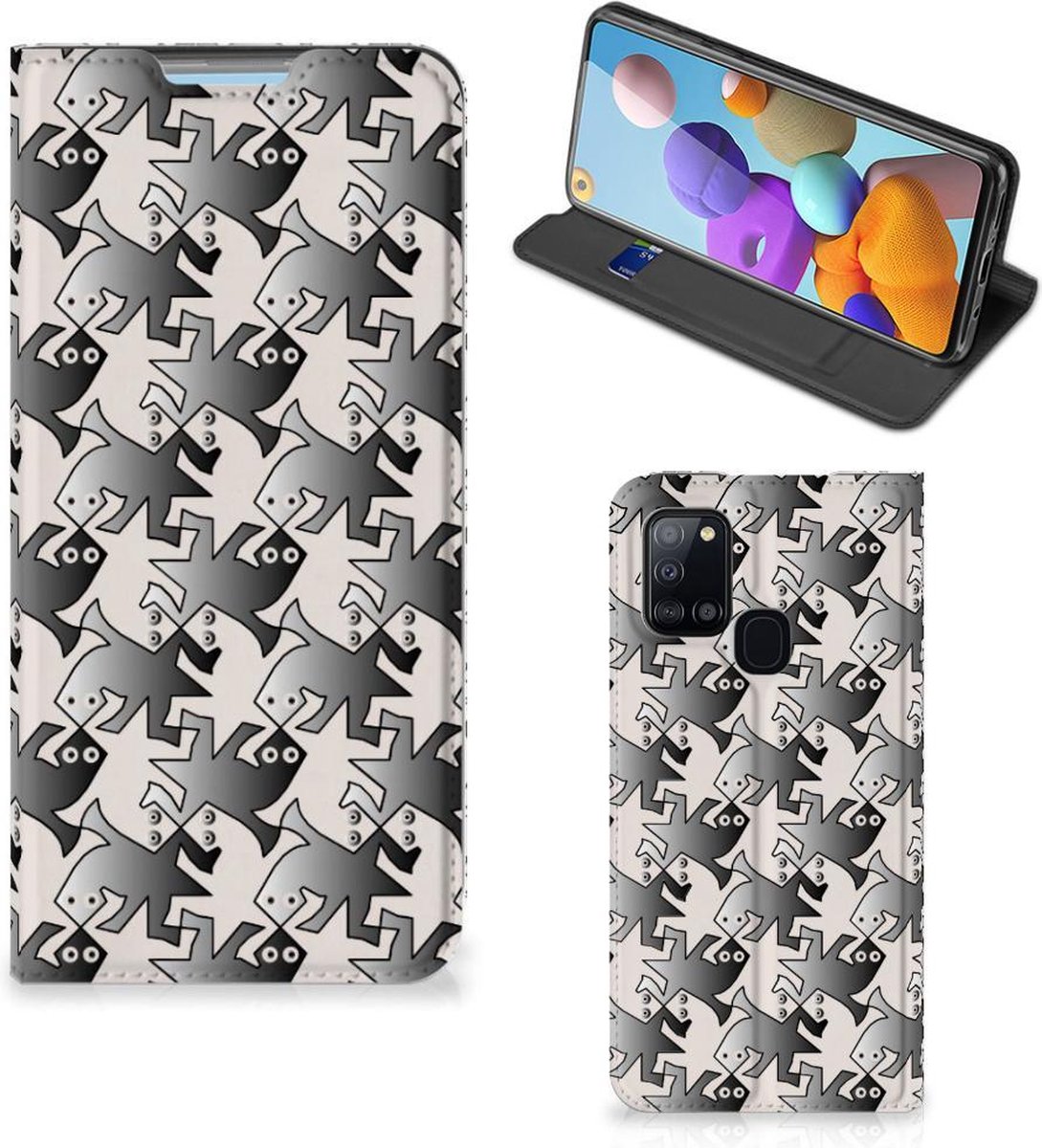 Samsung Galaxy A21s Hoesje maken Salamander Grey