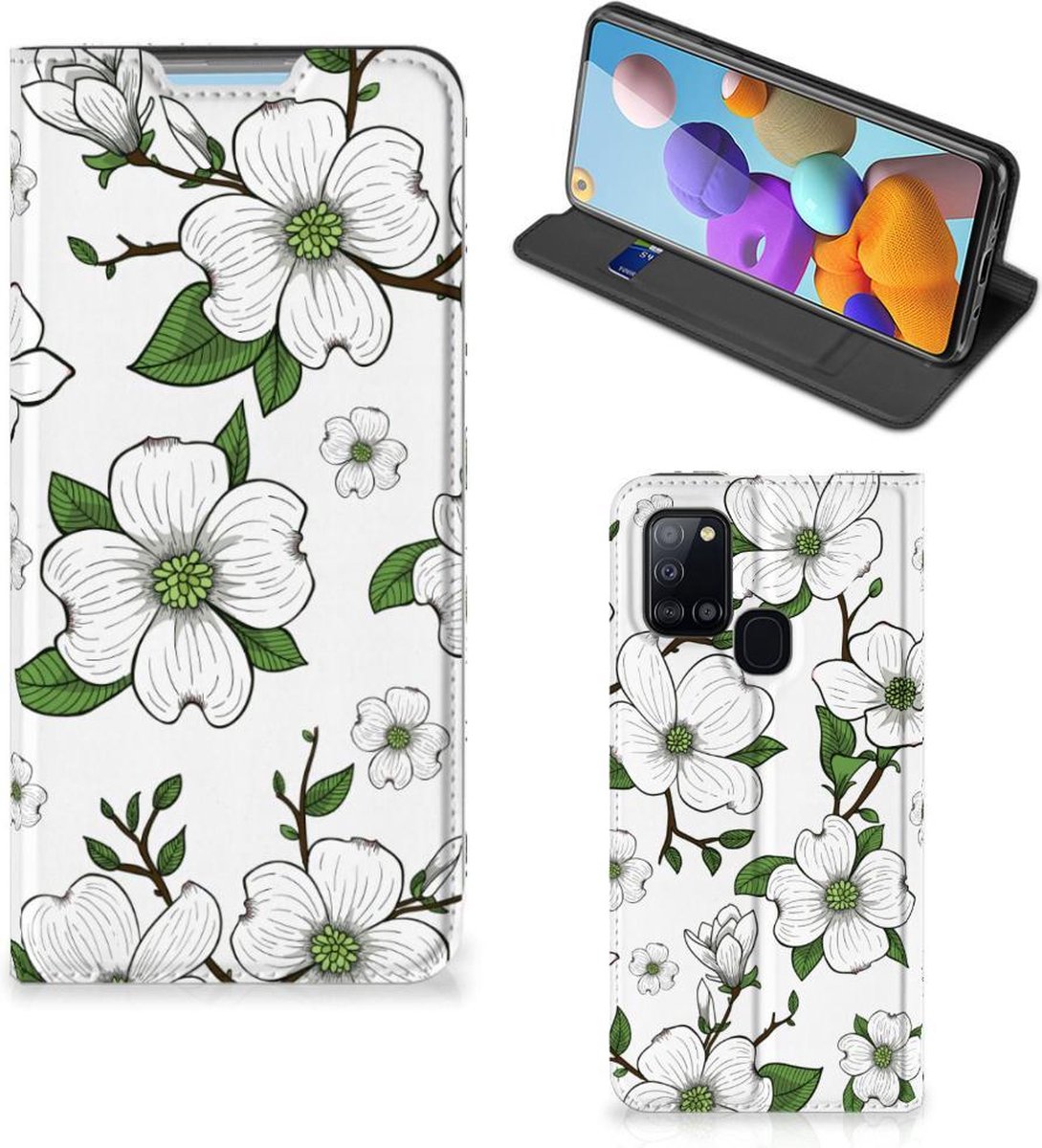 Samsung Galaxy A21s Smart Cover Dogwood Flowers
