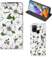 Hoesje Geschikt voor Samsung Galaxy A21s Book Case Dogwood Flowers