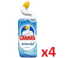 CANARD WC-Eend Action Gel Verwijdert Vlekken & Geuren - Marine - 750ml x 4