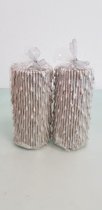 Kaars zilver druipend 2 stuks