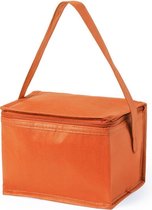 Klein mini koeltasje - sixpack blikjes - Compacte koelbox/koeltassen en elementen - oranje