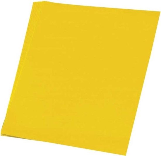 50 vellen geel A4 hobby papier - Hobbymateriaal - Knutselen met papier - Knutselpapier