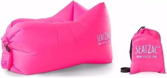 draai nationale vlag boter SeatZac lucht zitzak roze inclusief koeltas - 130 x 53 x 70 cm - zitstoel/  luchtbed | bol.com