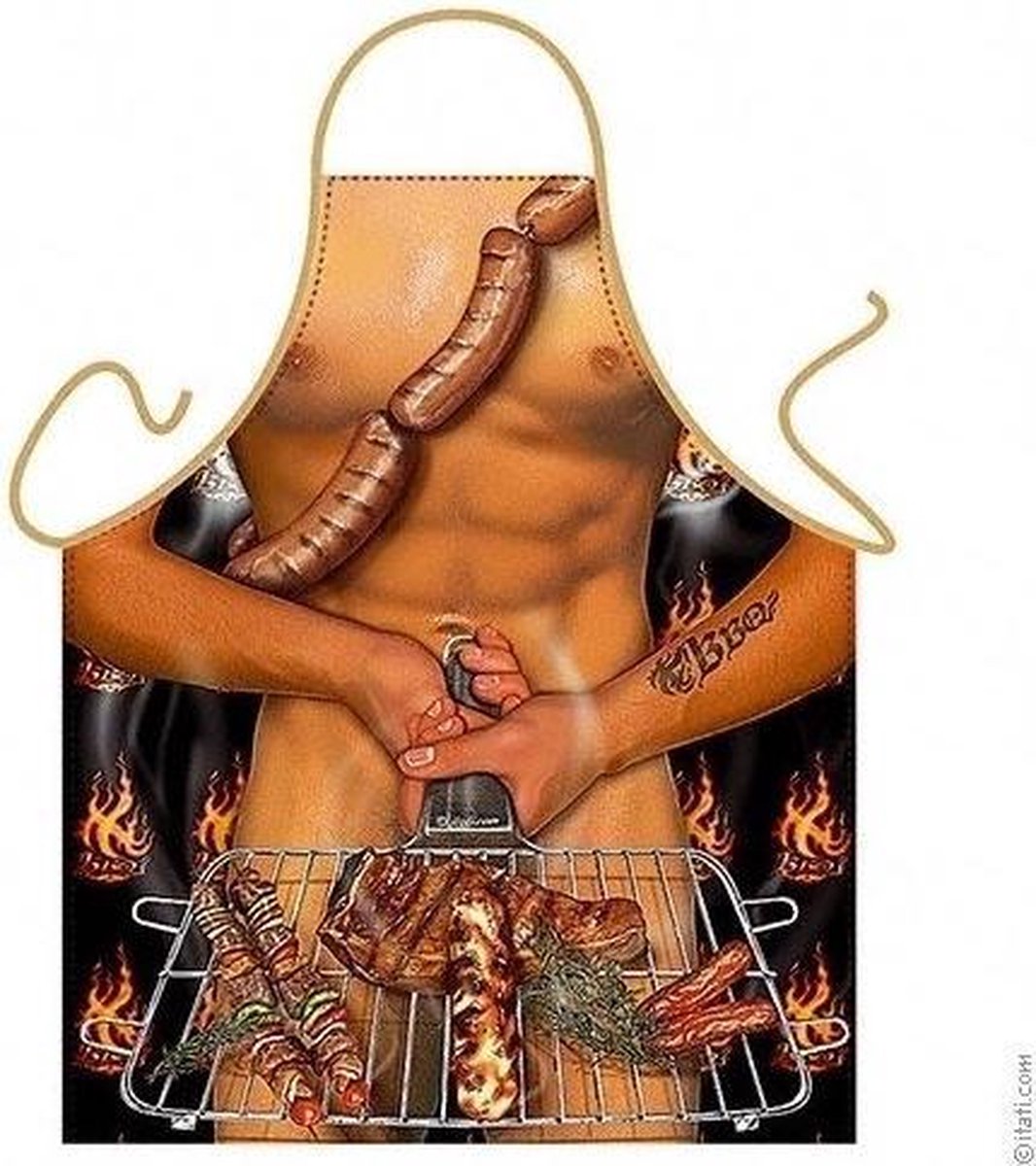 Fun & Feest Barbecue Man Schort - L 94 x B 57 cm